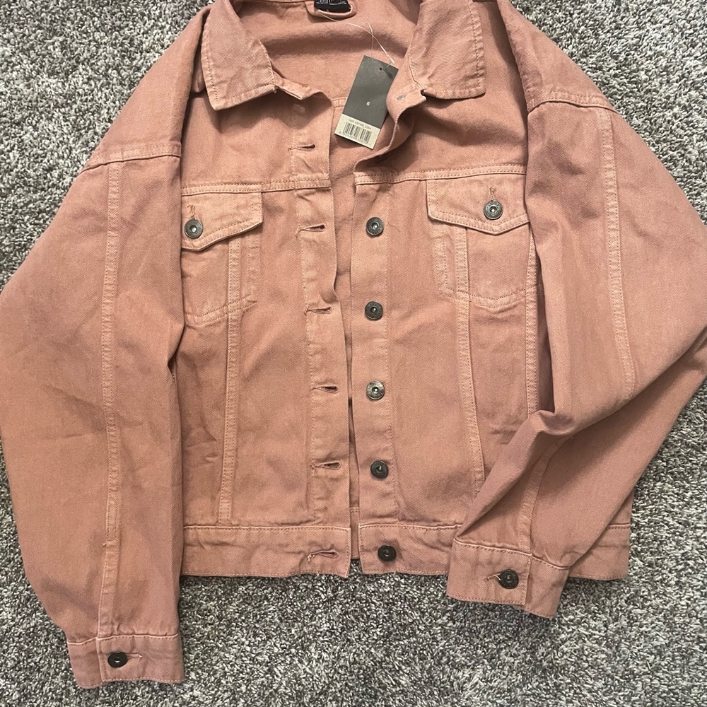 Oversized pink “Jean” jacket- cotton material